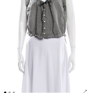 Doen plaid print scoop neck